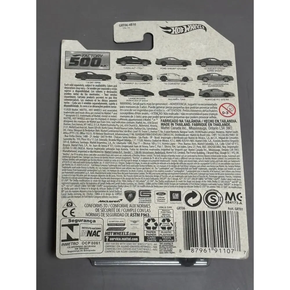 2021 Hot Wheels Factory 500 H.P. 5/10 '12 Corvette Z06 White w/Black Pr5 Spokes